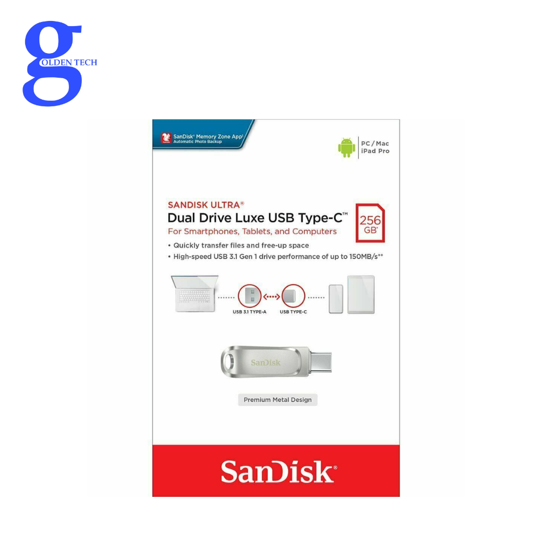 FLASH MEMORY SANDISK ULTRA DUAL DRIVE LUXE 256G TYPE-C